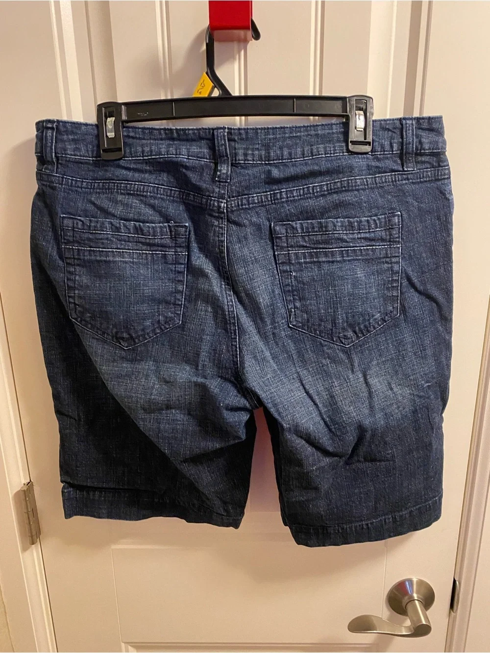 Apt 9 Jeans Shorts 14 Bermuda Dark Blue Denim Stretch